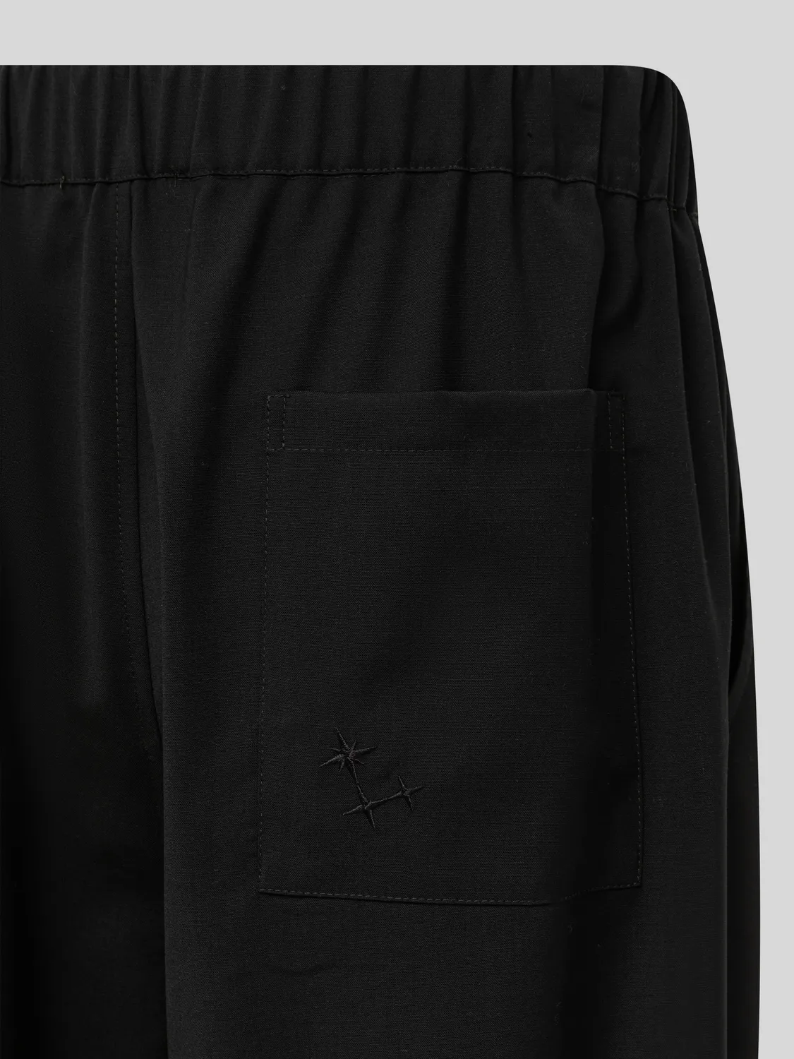 Laneus Trousers Wool Tapered Fit uldbukser sort cool wool