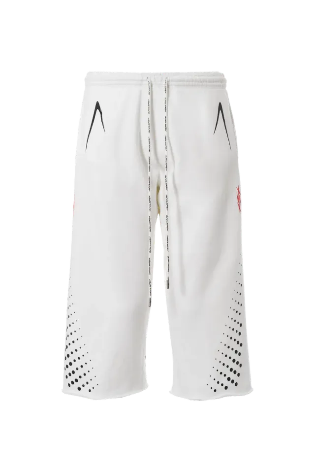 Hellstar Hype Flight HSSPSH04 shorts hvide 3/4 vintage