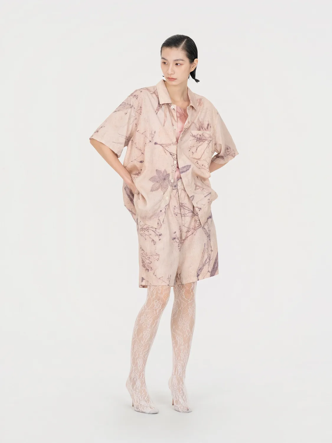 Feng Chen Wang Printed Plant Dye skjorte plantefarve