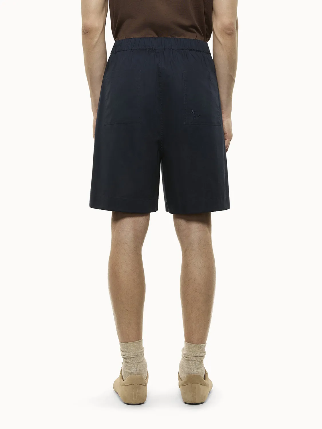 Laneus Melrose bermuda navy elastik bomuld