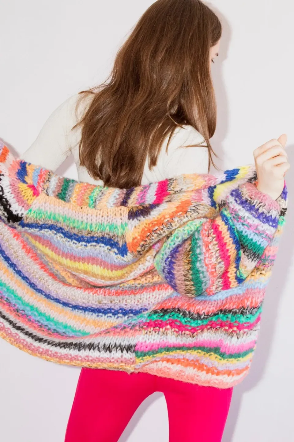 DAWNXDARE MARS DS strikcardigan 900 multi stribet