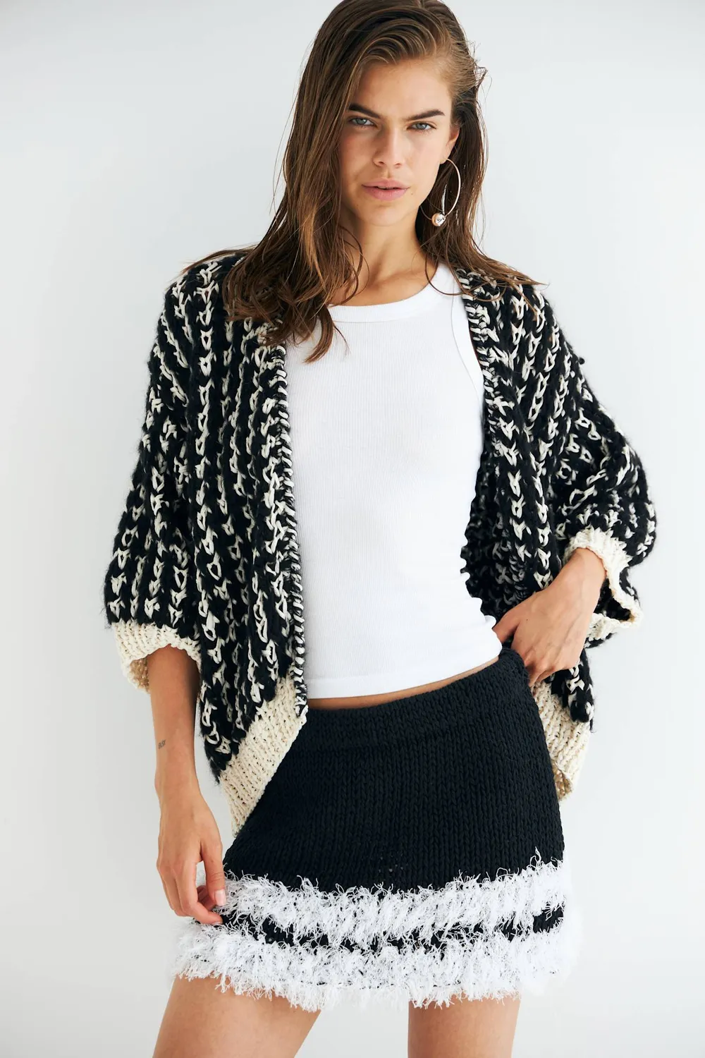 DAWNXDARE ANNIE cardigan 199 black økologisk bomuld