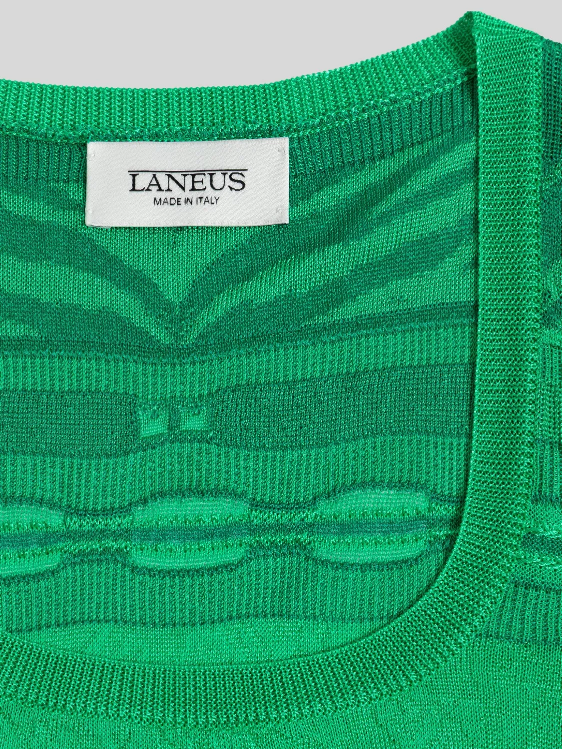 Laneus cropped top jacquard smaragdgrøn tæt