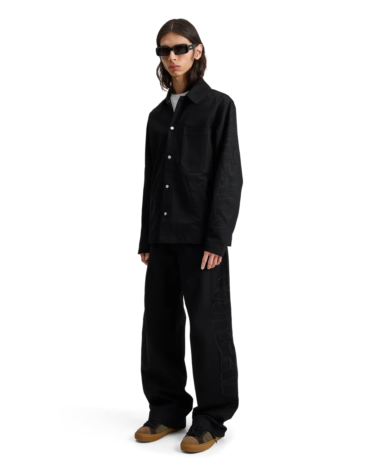 Alis Bam wide fit jeans Solid Black bomuld