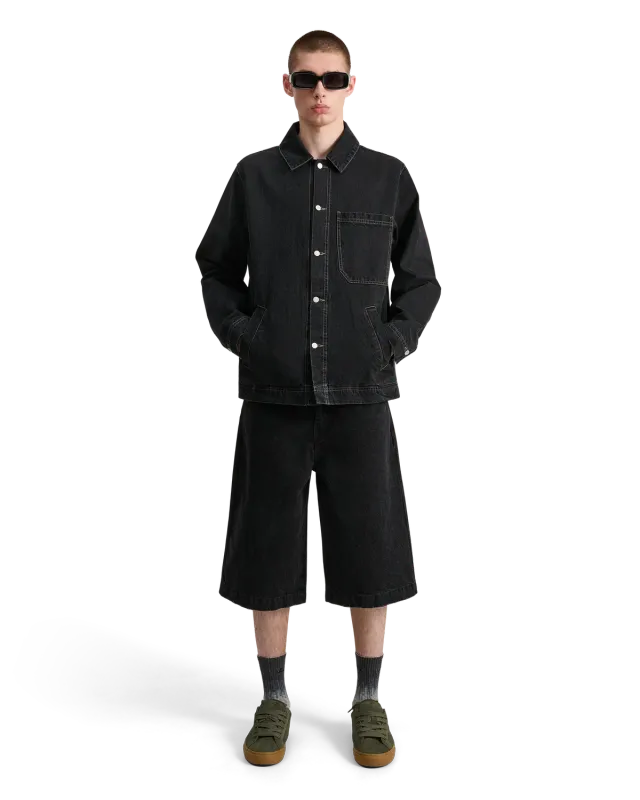 Alis Viren Short arbejdsjakke washed black bomuld