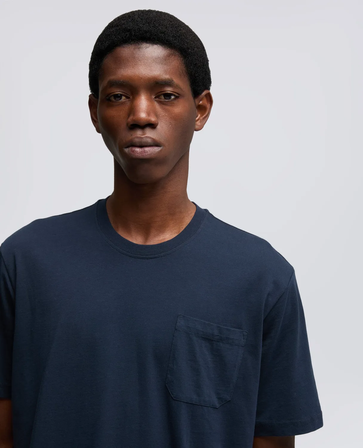 Aspesi T-shirt navy bomuld lomme slim fit
