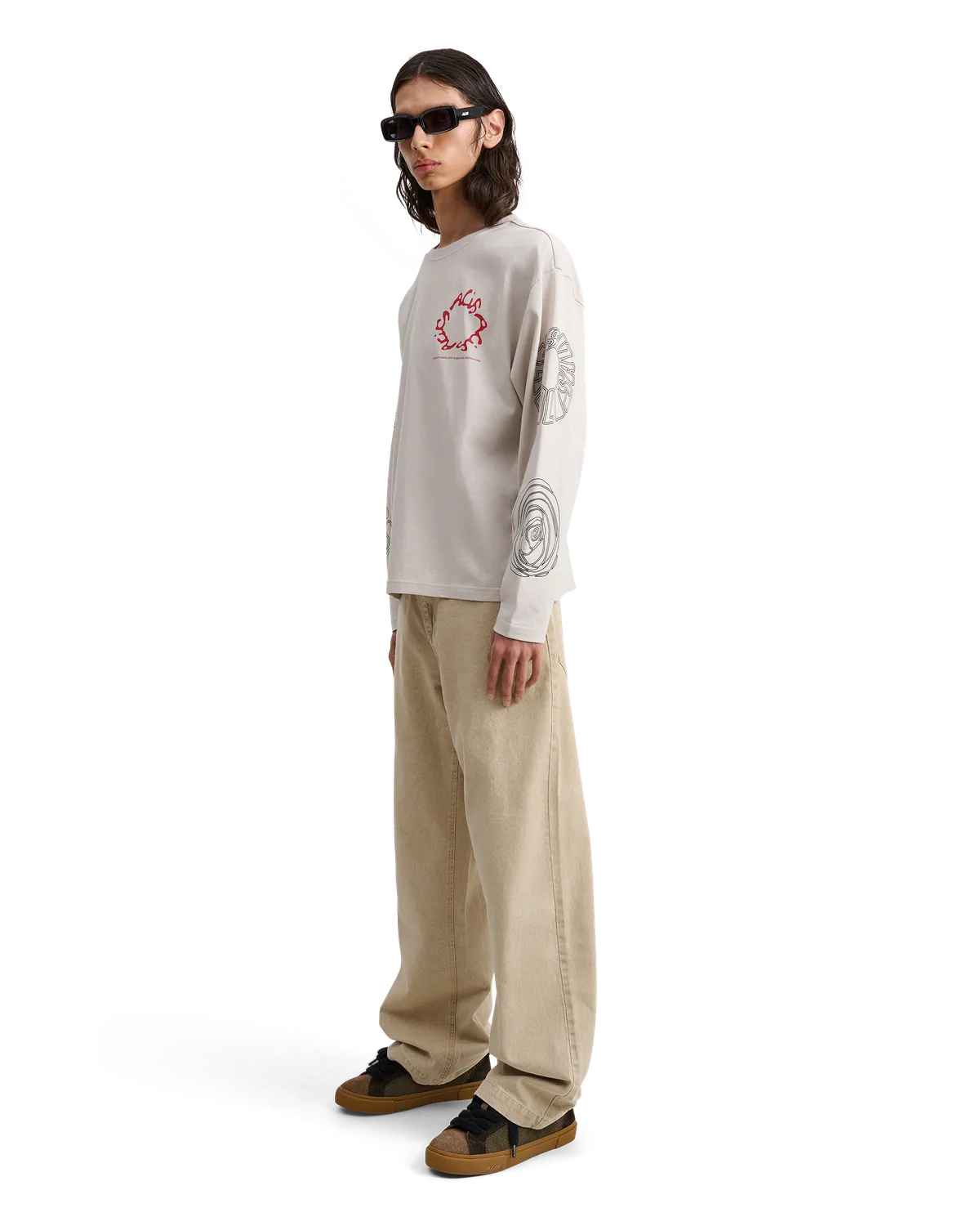 Alis Joshua langærmet t-shirt offwhite bomuld