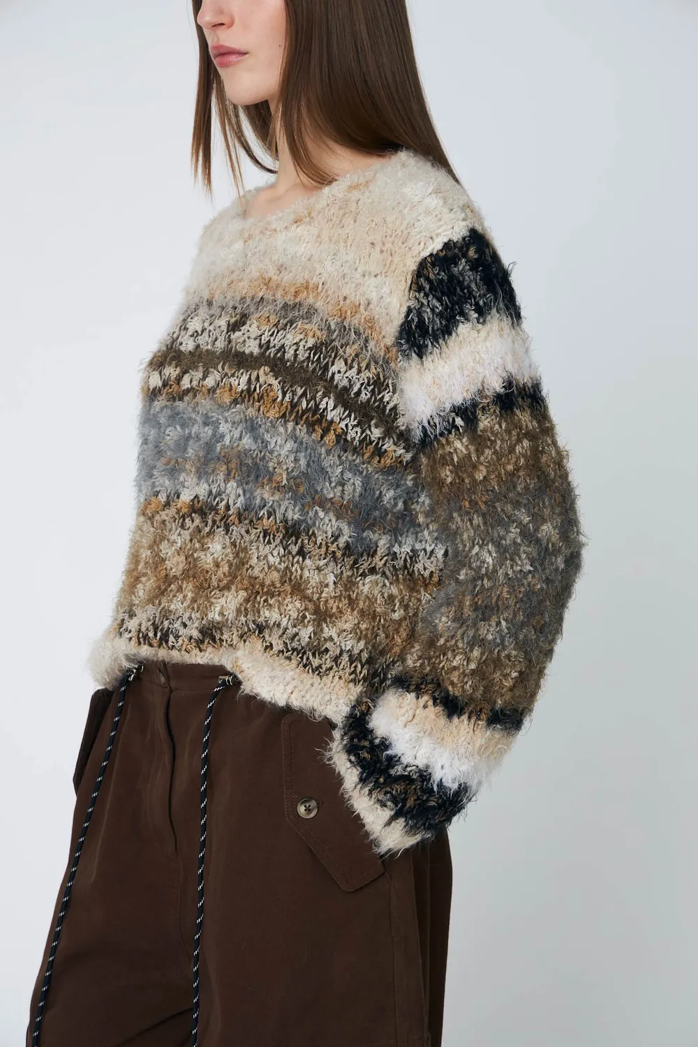 DAWNXDARE ELOISE pullover 193 shitake stribet