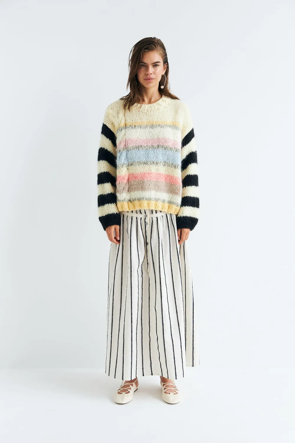DAWNXDARE BEATE pullover 900 multi cropped mohair