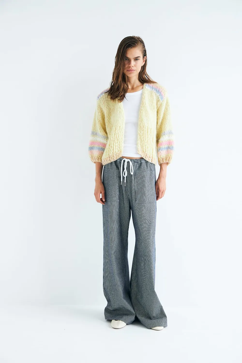 DAWNXDARE EDEN 217 cardigan YELLOW stribet