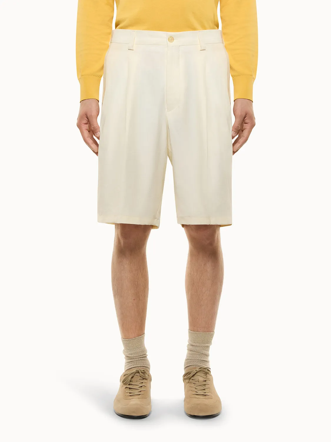 Laneus skræddersyede bermudashorts creme