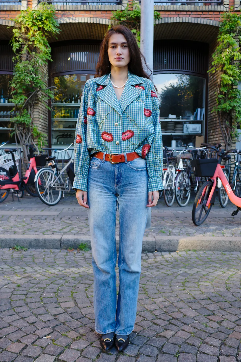 Caro Editions Bonsai Shirt skjorte broderi blomst S L