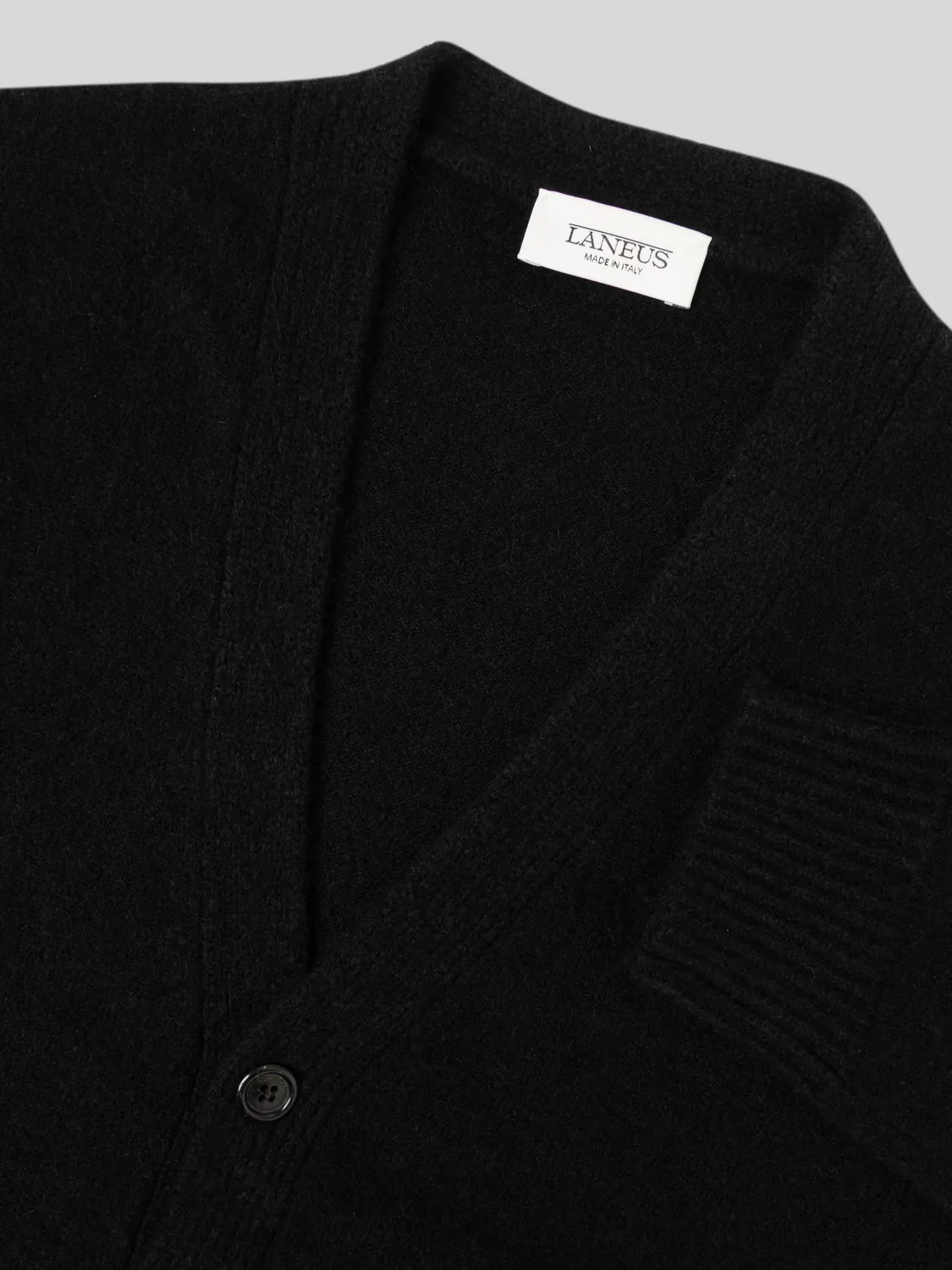 Laneus Cashmere and Silk cardigan sort kashmir