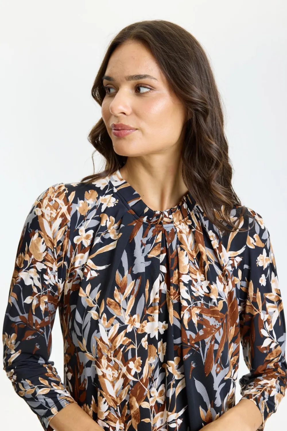 IN FRONT Grazia bluse jersey 3/4 ærme