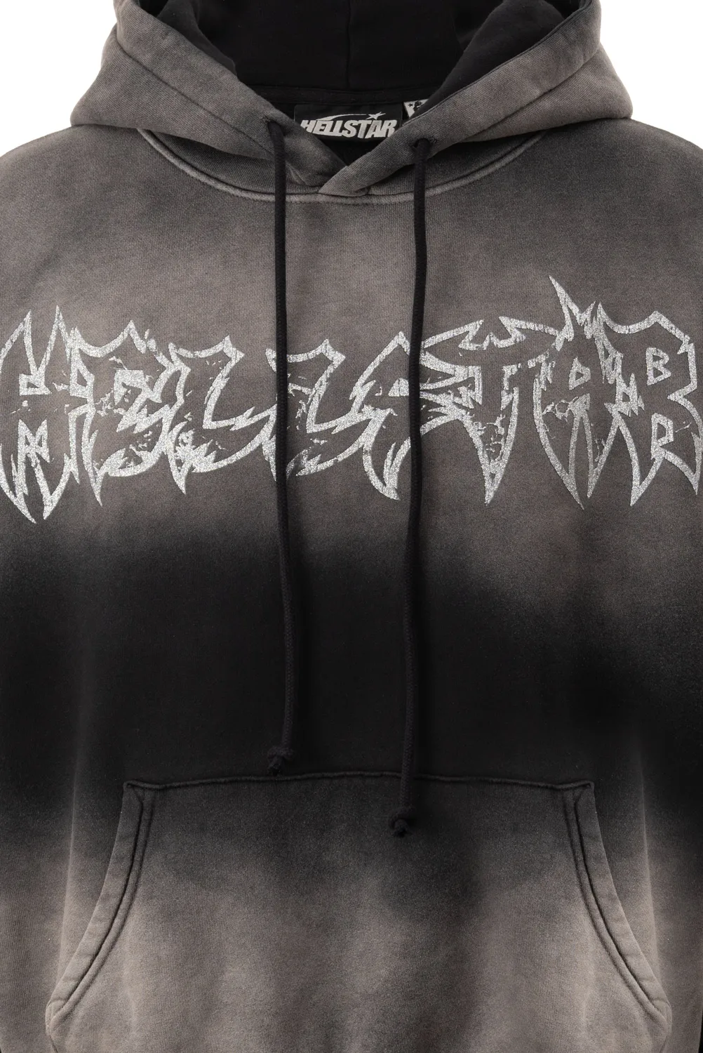 Hellstar HSSS26HO6 hættetrøje sort metal logo