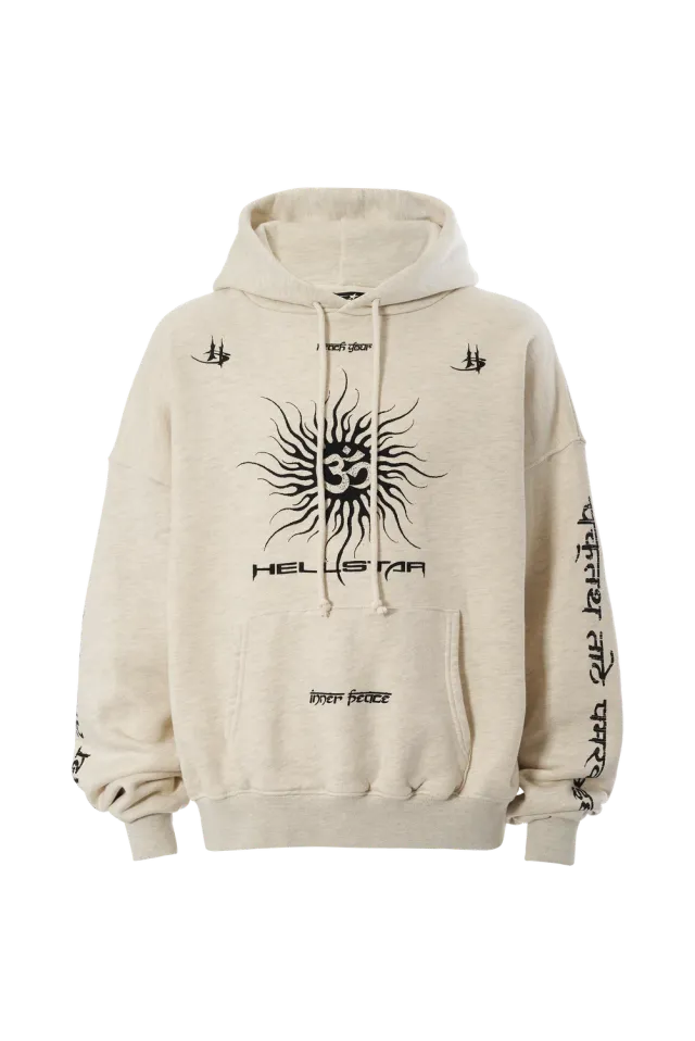 Hellstar Oatmeal Hoodie hættetrøje oatmeal fleece