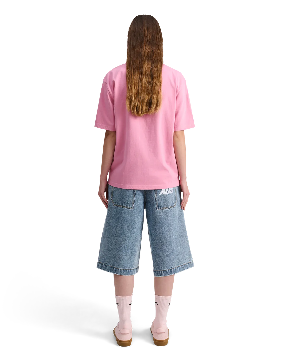 Alis Torey cropped t-shirt pink bomuld