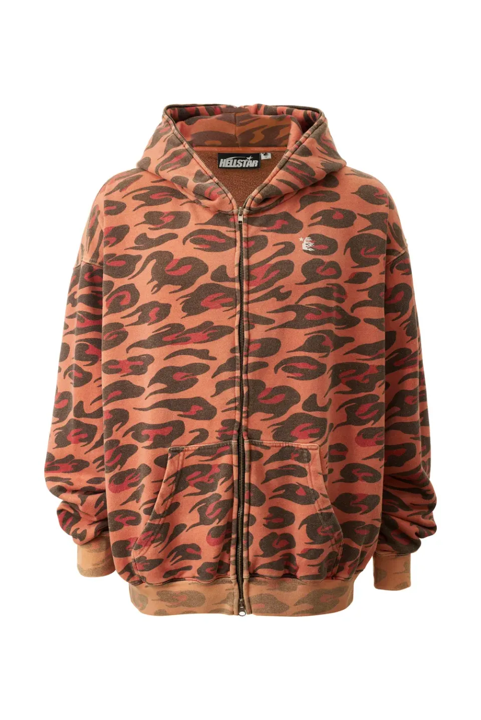 Hellstar HSS26HD3-RED zip-up rød cheetah