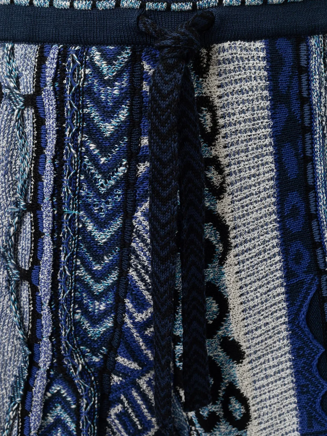 Laneus Multi-Thread Jacquard bermudashorts blå bomuld