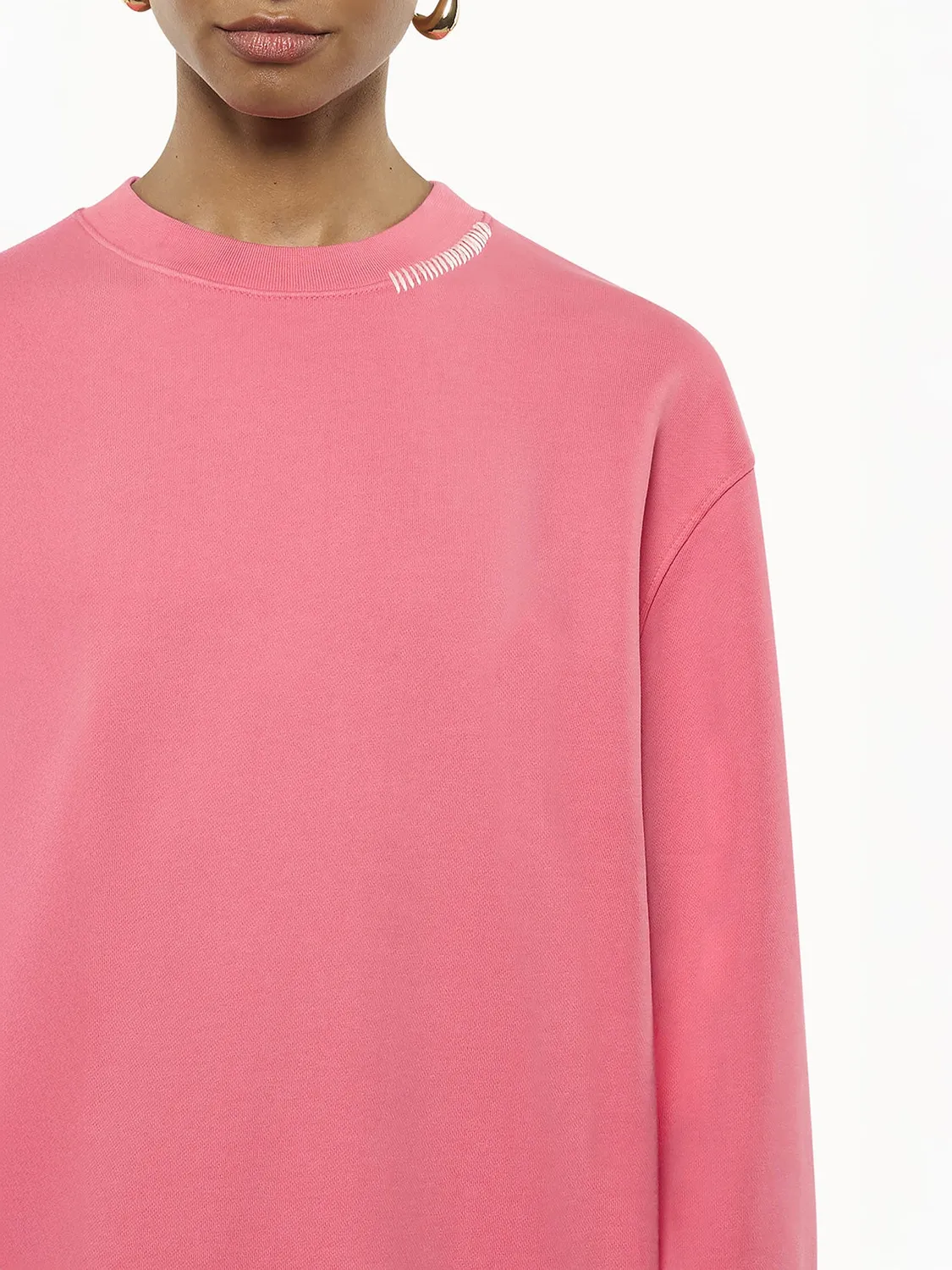Laneus sweatshirt pink bomuld oversize