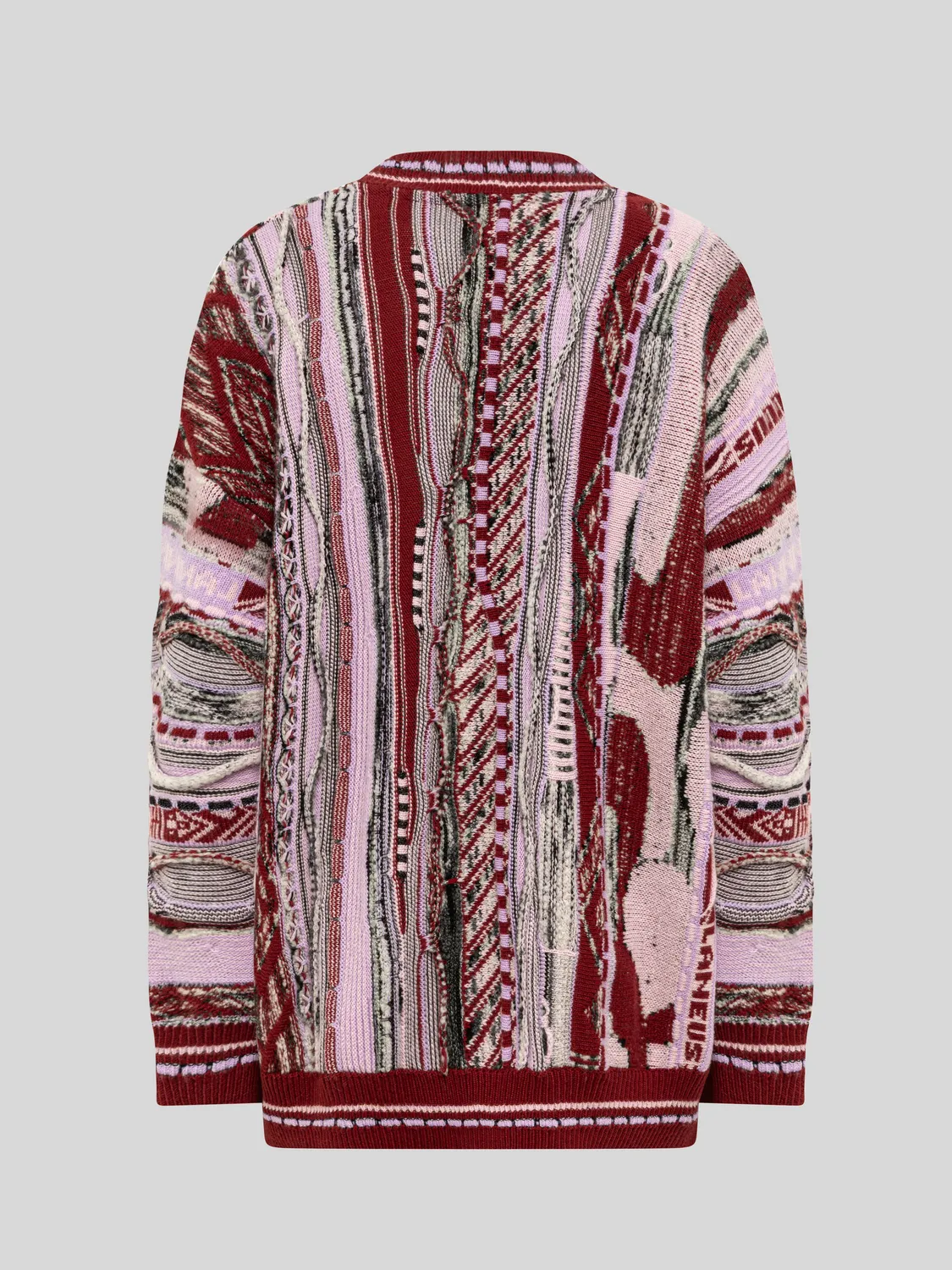 Laneus jacquard cardigan fico merino