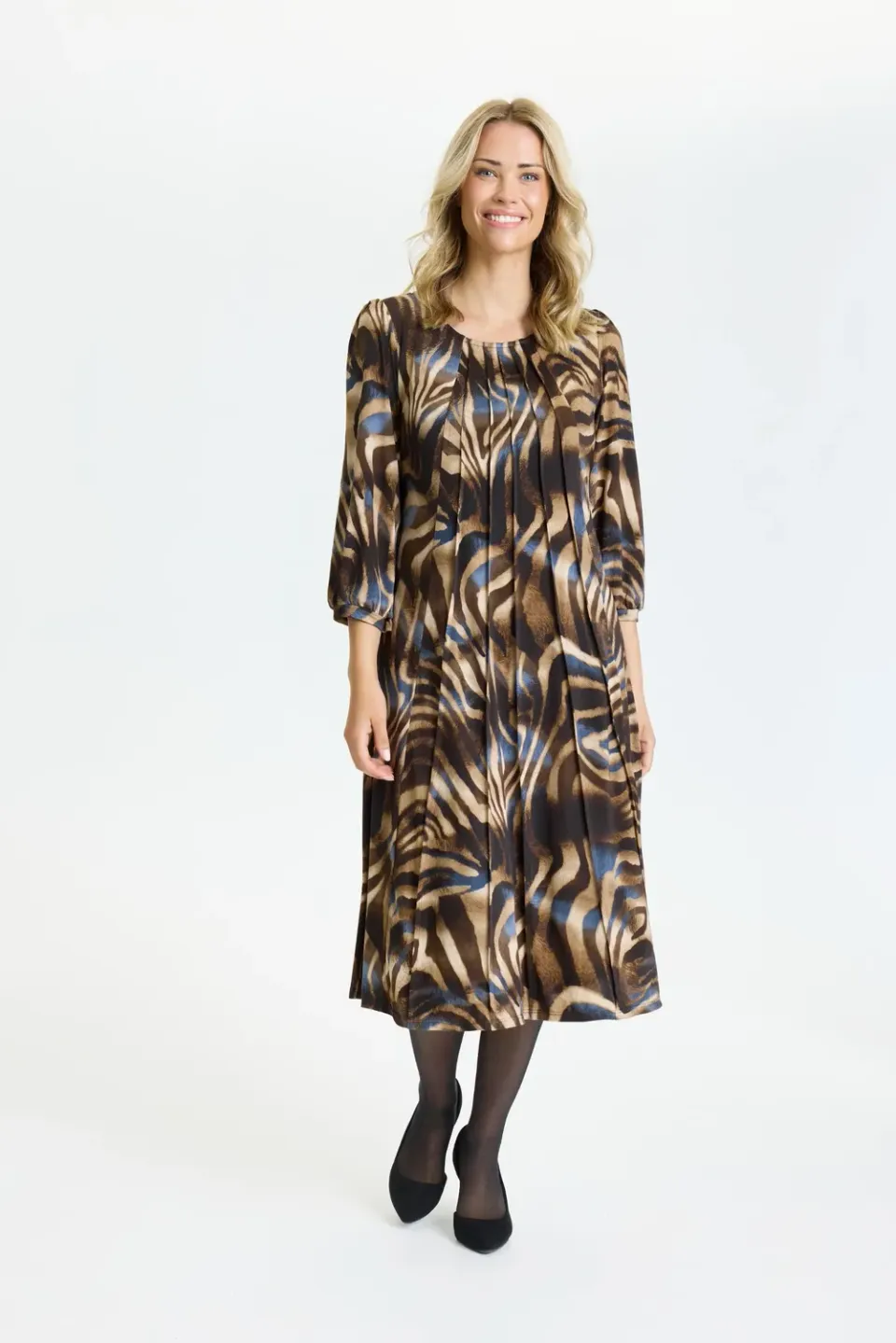 IN FRONT Lucette kjole 3/4 ærmer jersey print