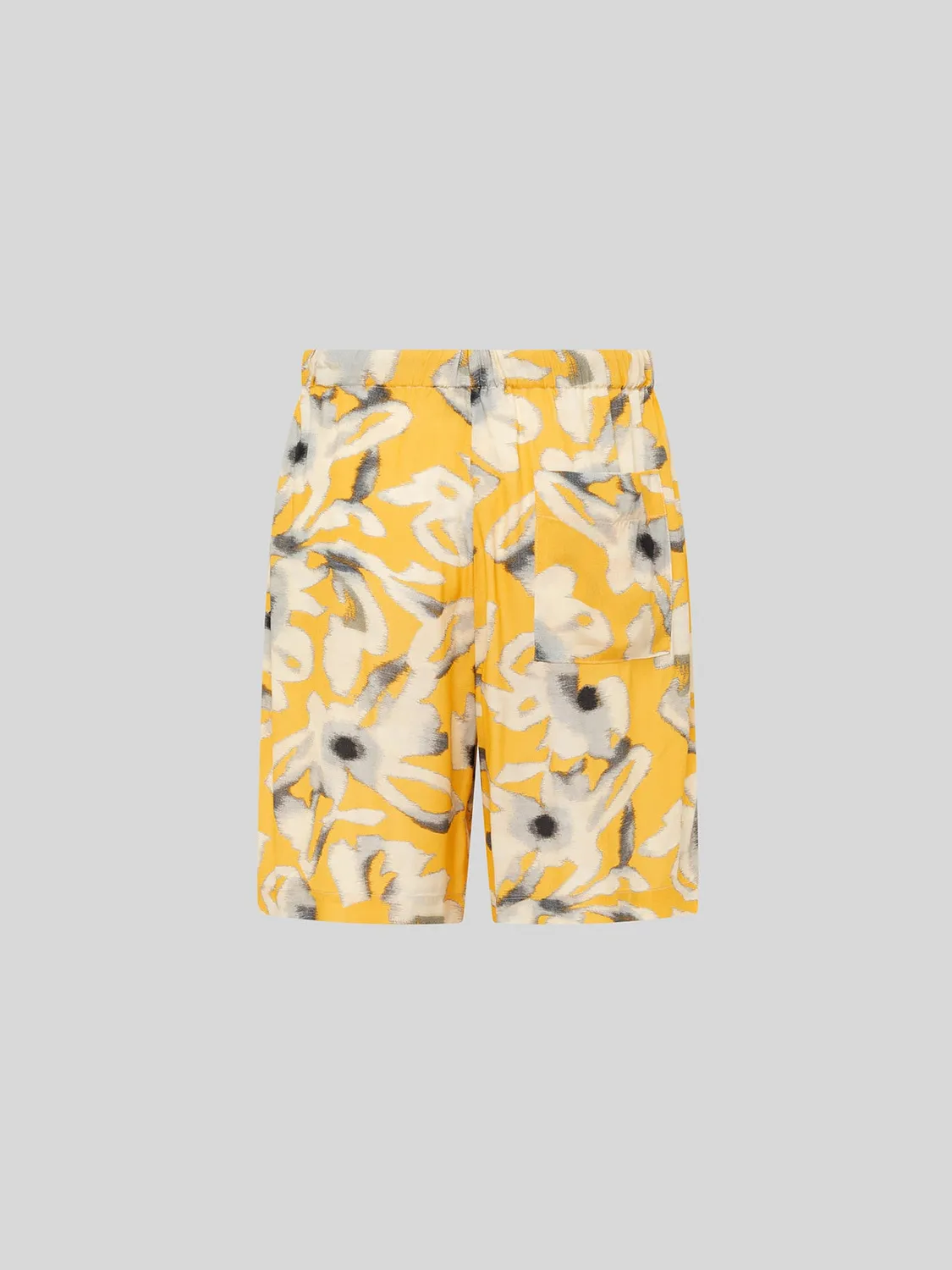 Laneus bermuda shorts gul mønstret viskose