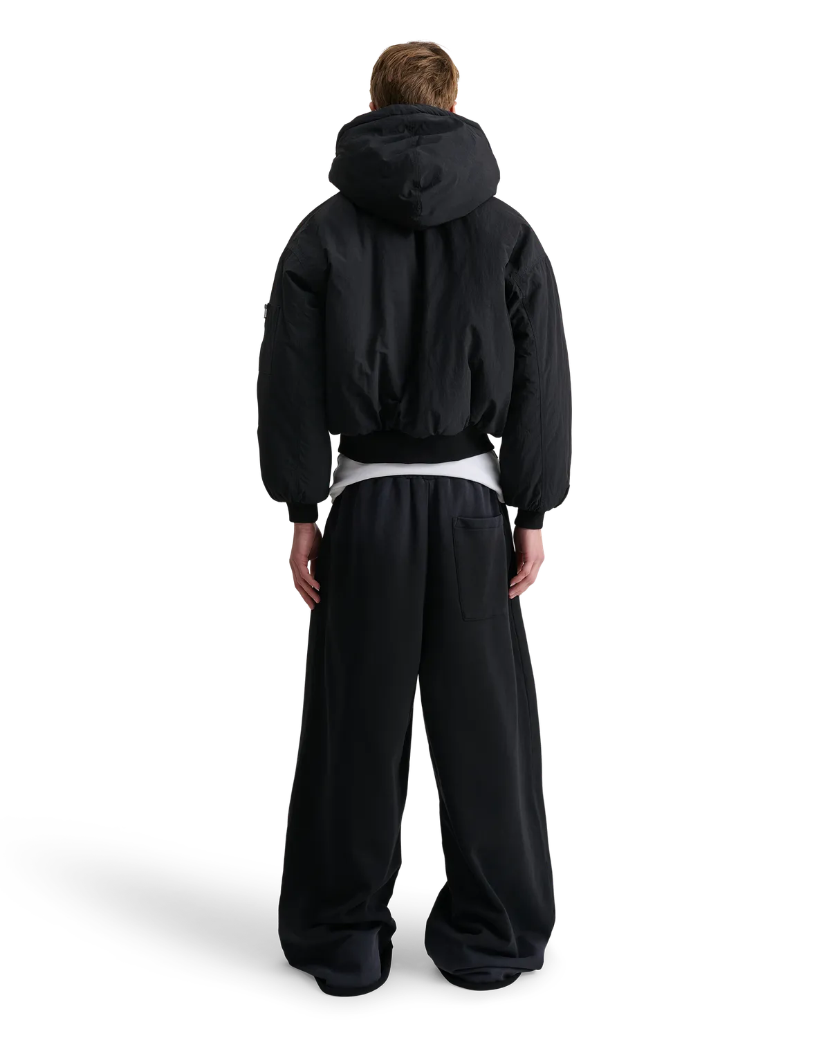 Alis Hoiy Oversized Bomberjakke sort nylon