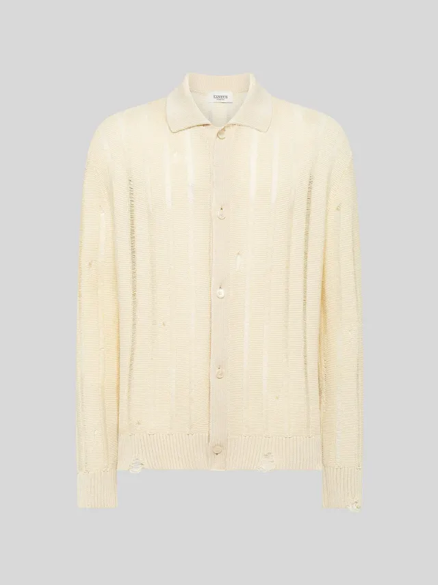 Laneus polo strik økologisk bomuld beige