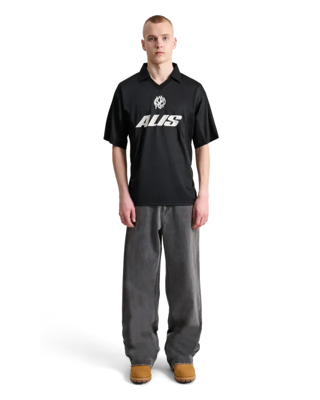 Alis Wizzy polo jersey sort grå polyester
