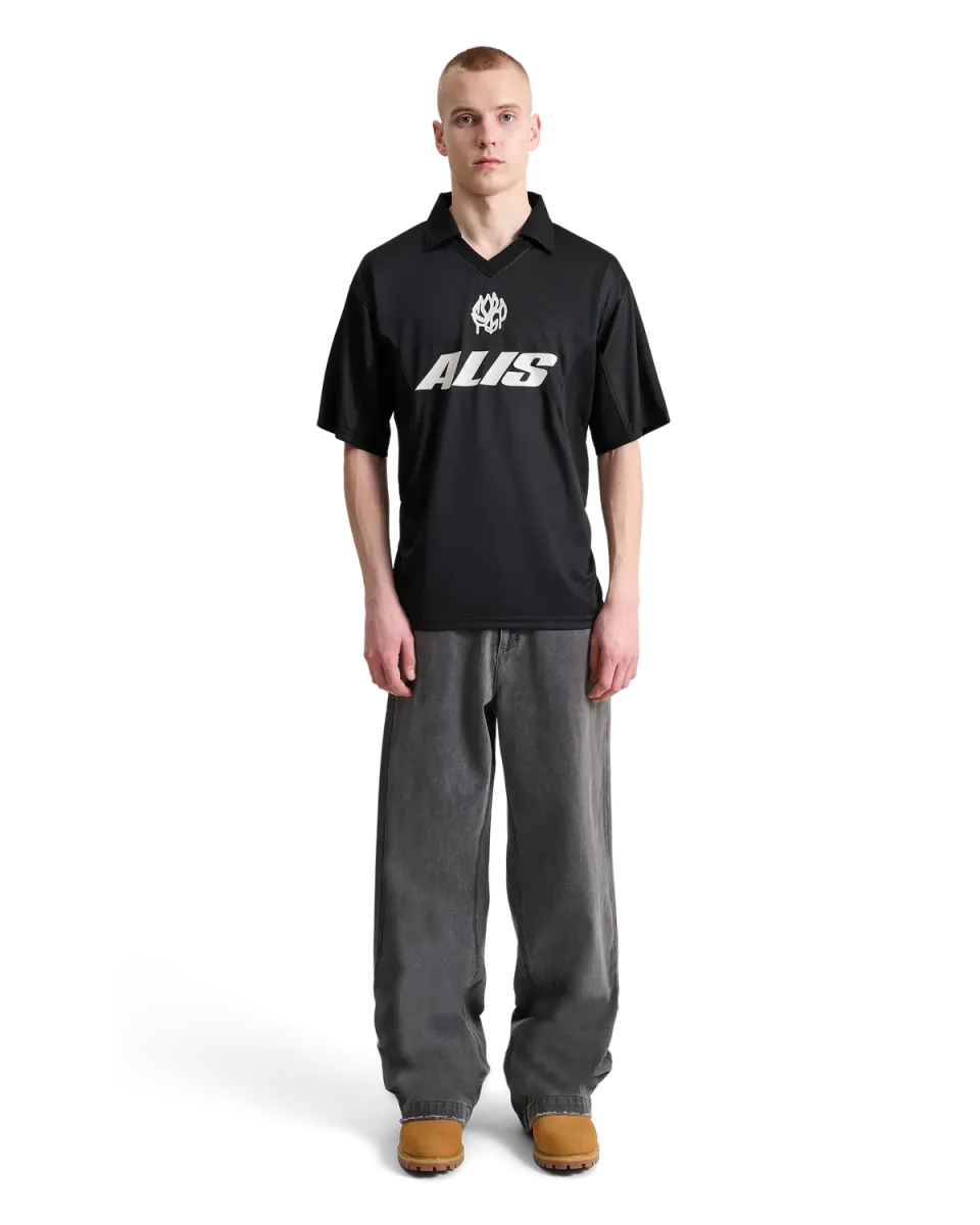 Alis Wizzy polo jersey sort grå polyester
