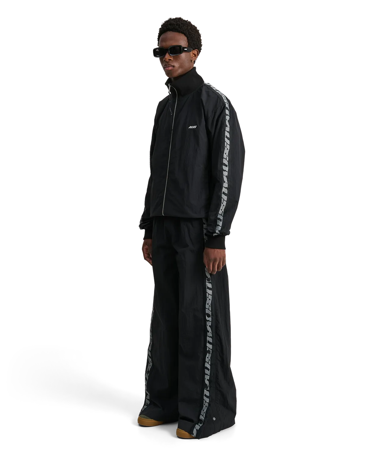 Alis Abbate løs track top sort nylon