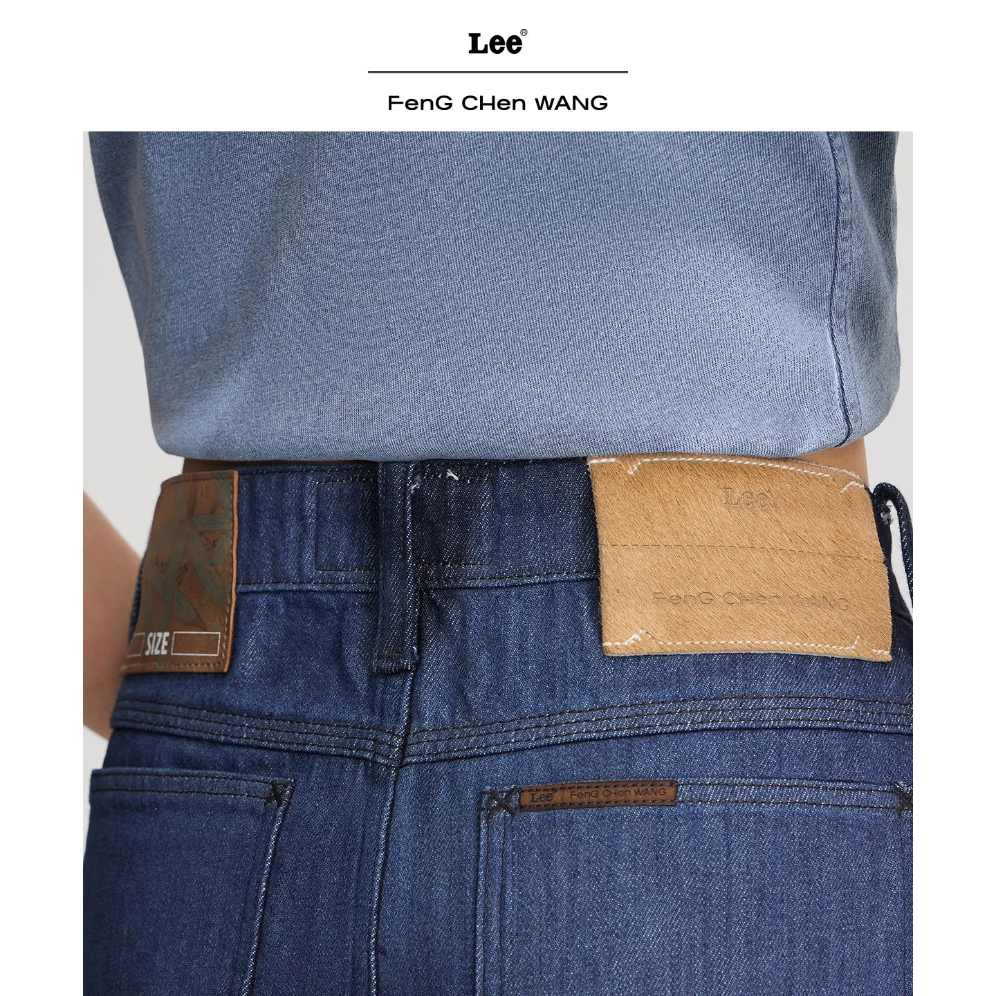 Lee x Feng Chen Wang Women denimnederdel mørk asymmetrisk