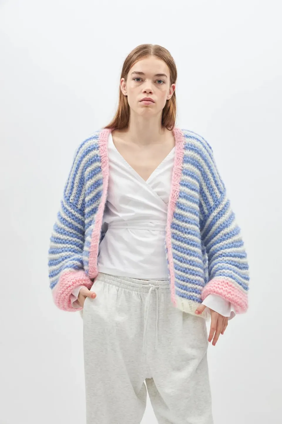 DAWNXDARE LUISA STRIPE 642 cardigan indigo stribet