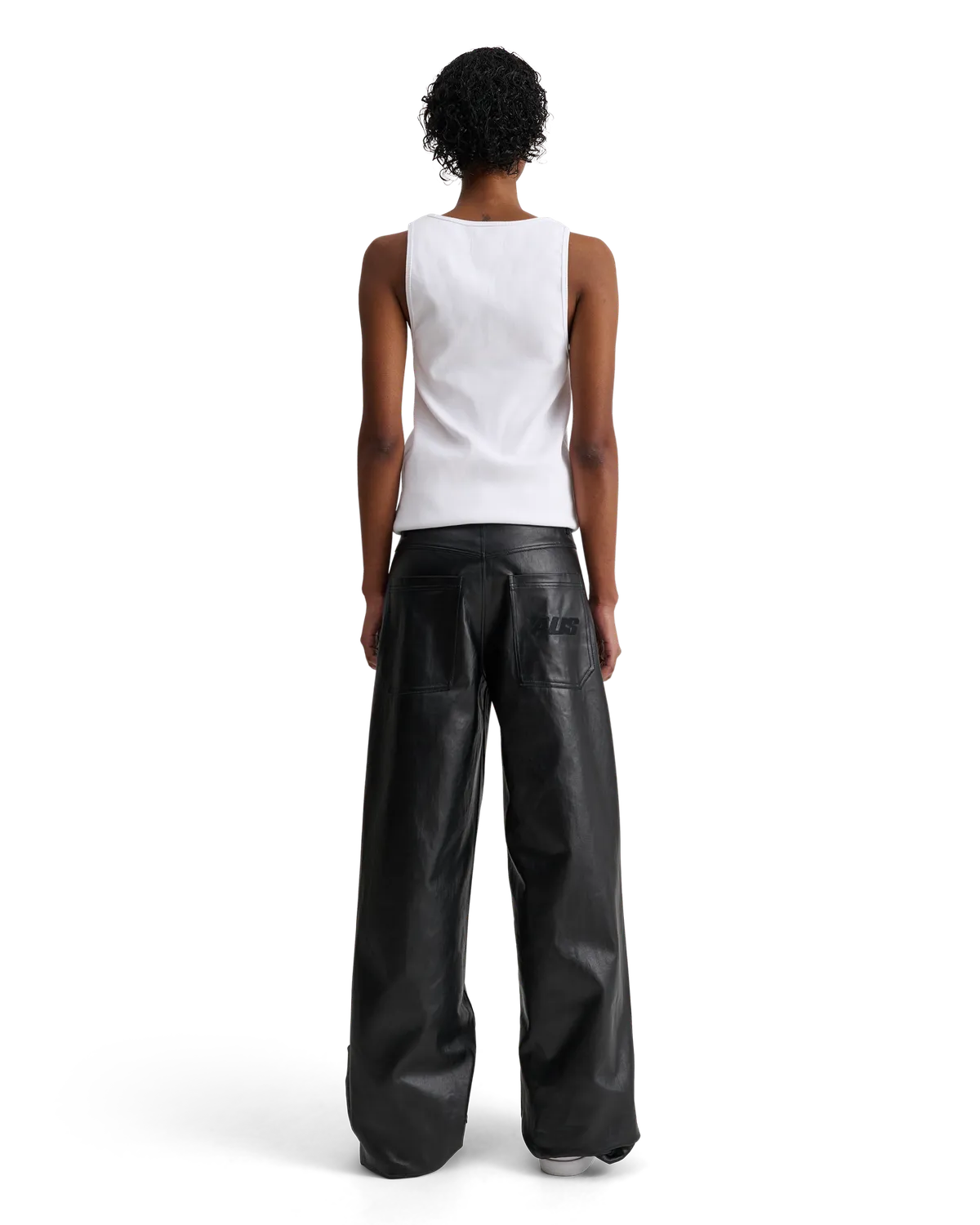 Alis Bam jeans wide fit glossy black coated
