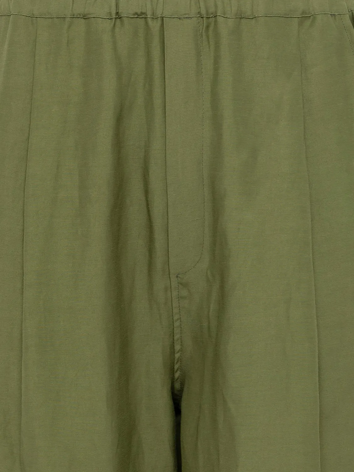 Laneus Linen Viscose Bermuda shorts grøn hør