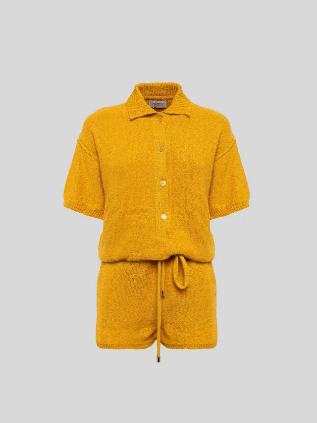 Laneus kort jumpsuit cashmere safran