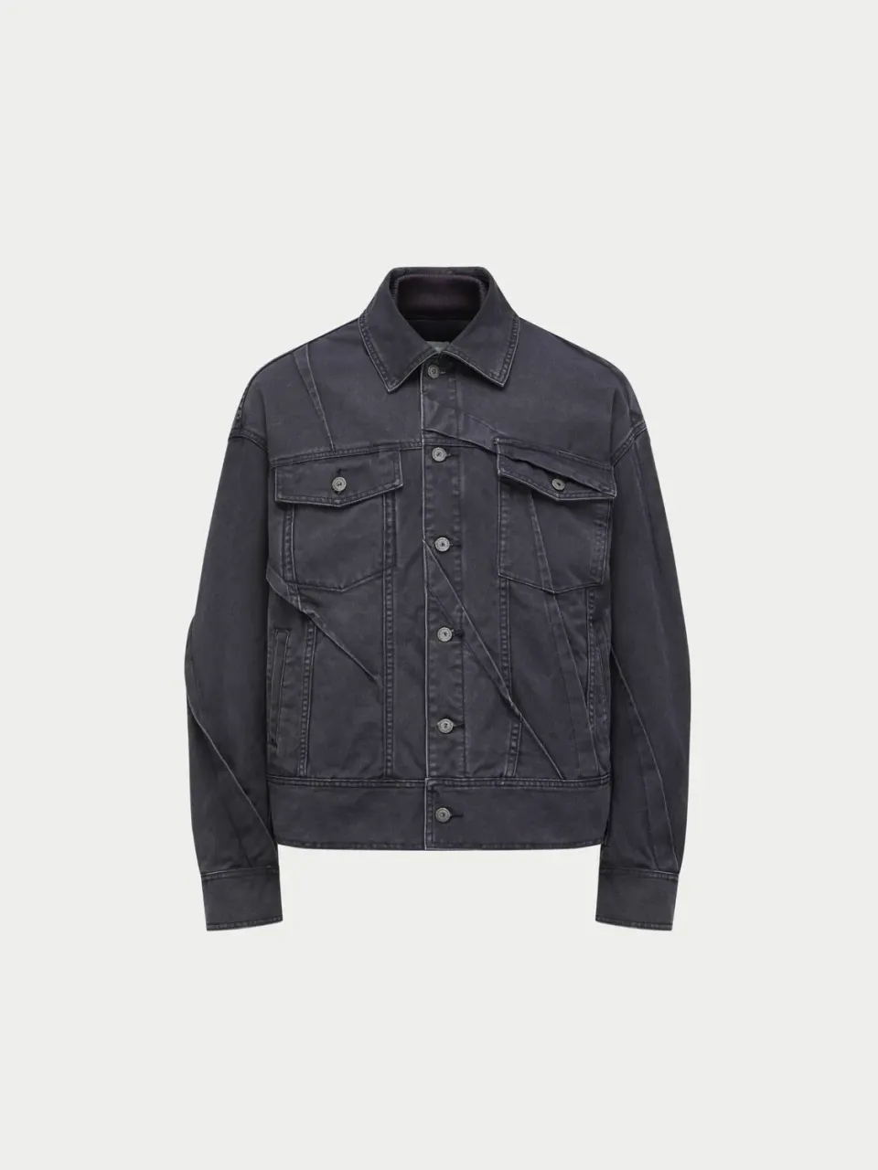 Feng Chen Wang Washed Pleated denimjakke vasket