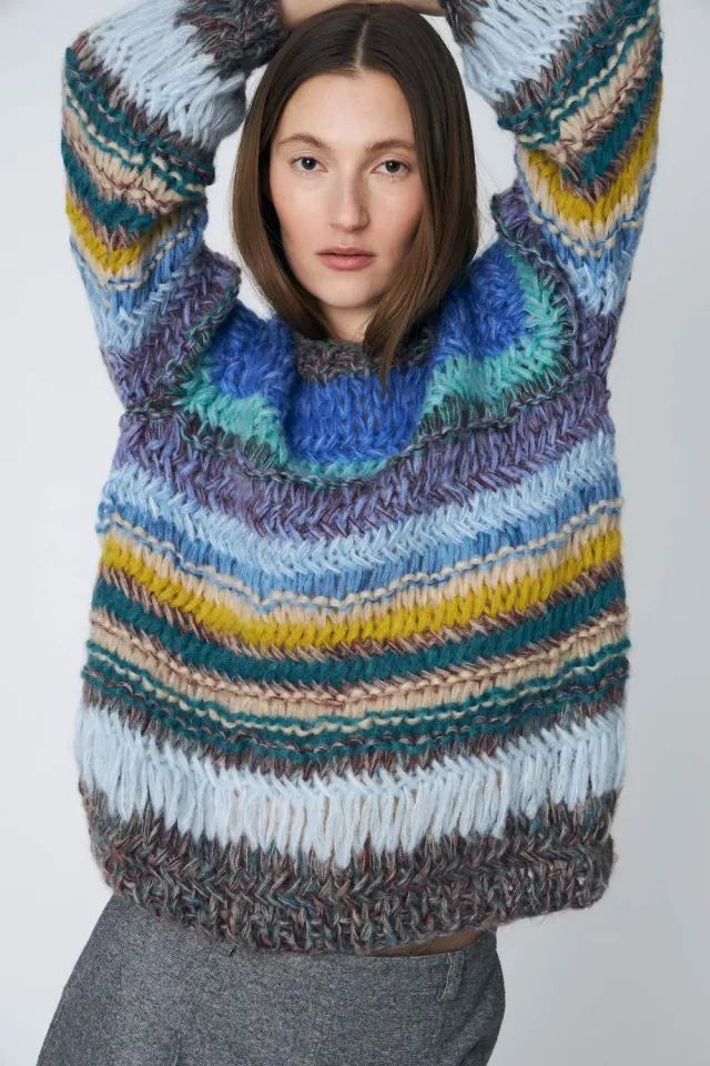 Dawnxdare Genova pullover striktrøje 630 Blue Sky