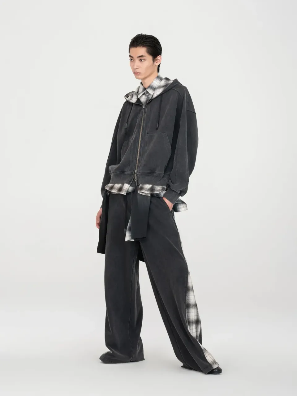 Feng Chen Wang Black Two-in-One jeans sorte afslappede