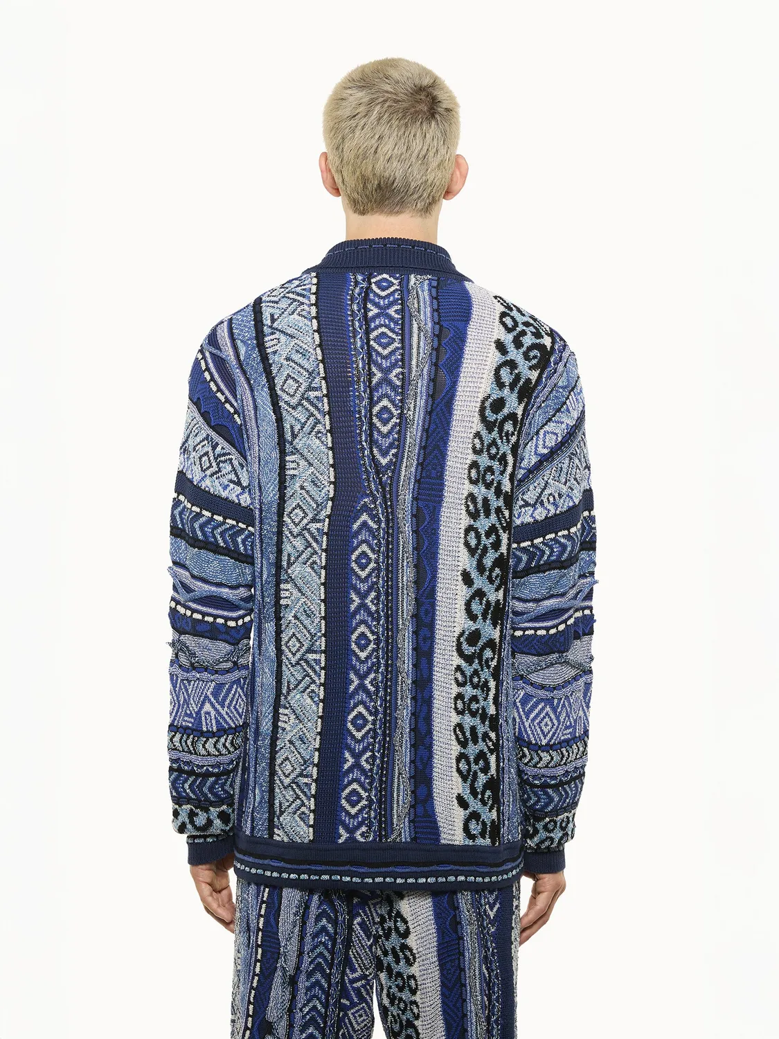 Laneus cardigan blå oversize bomuld