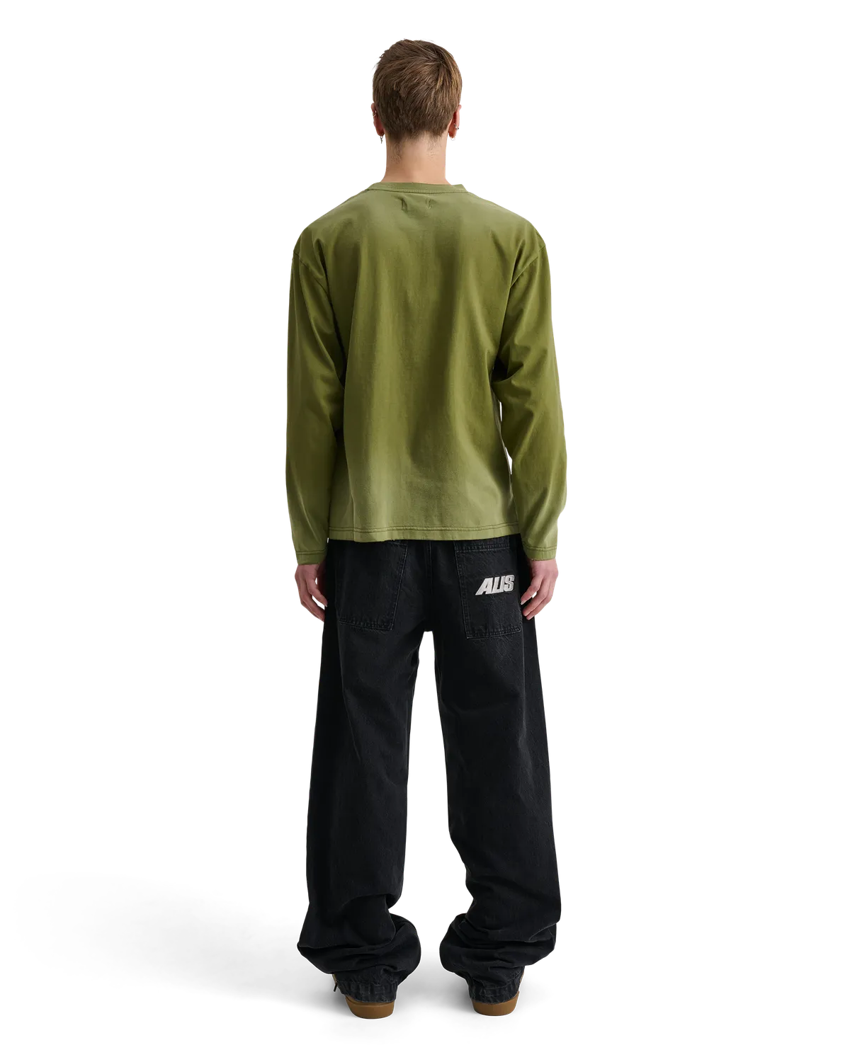 Alis Joshua longsleeve falmet oliv bomuld