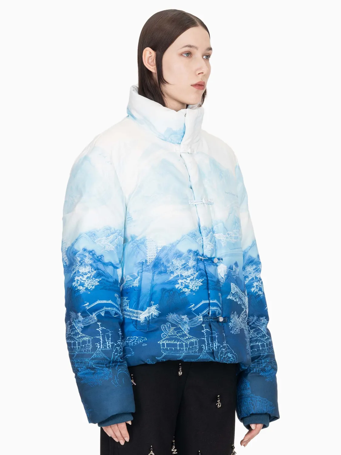 Feng Chen Wang Chinese Painting pufferjakke print XS-XL