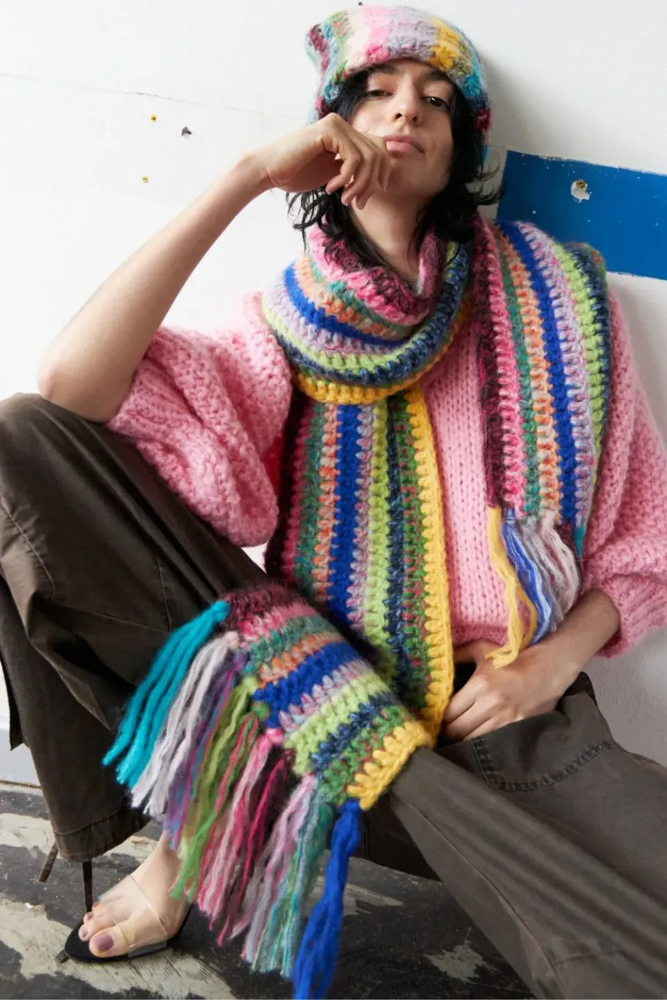 DAWNXDARE SCARF tørklæde 900 multi stribet