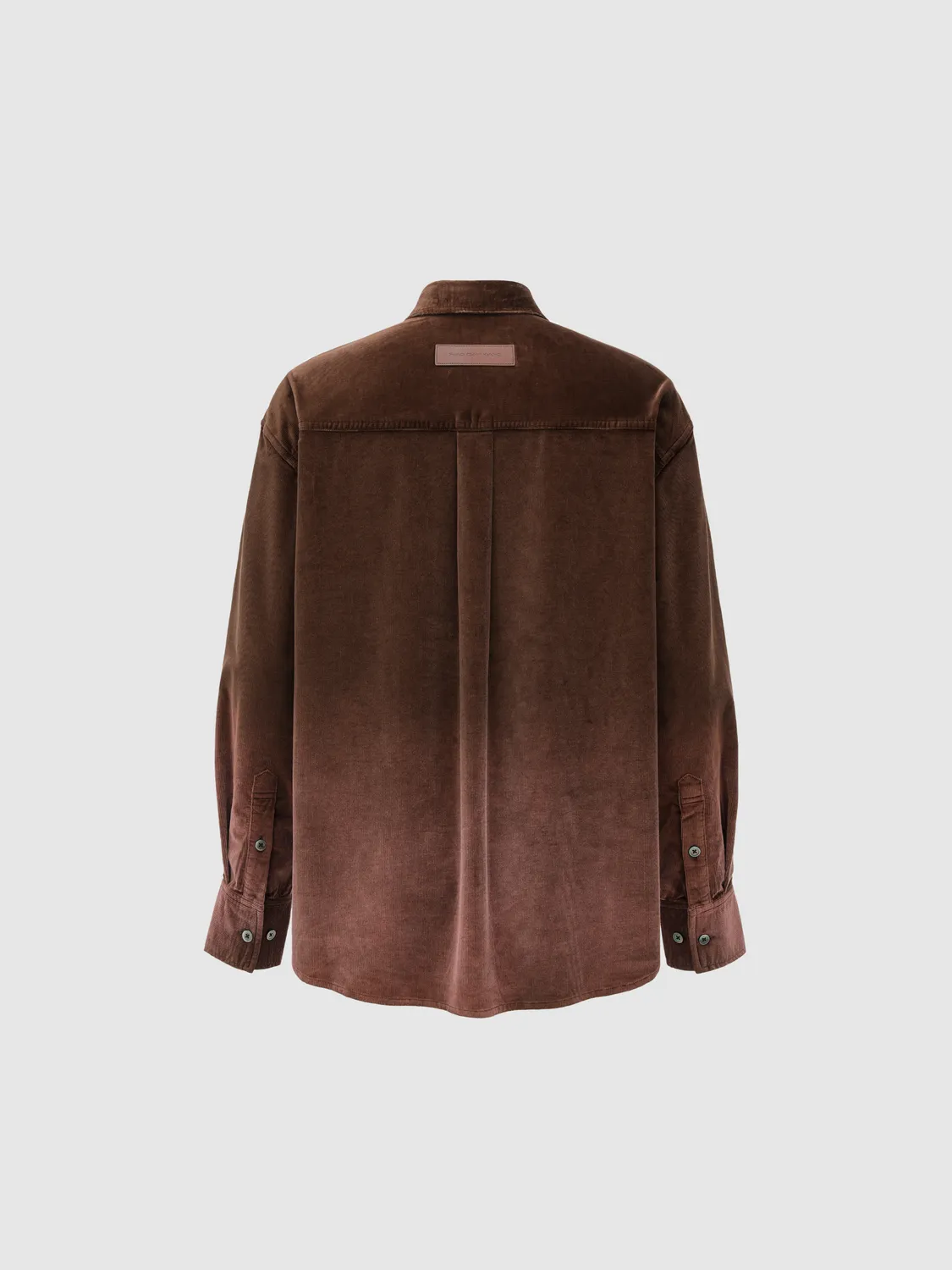 Feng Chen Wang Gradient-Washed Skjorte brun fløjl