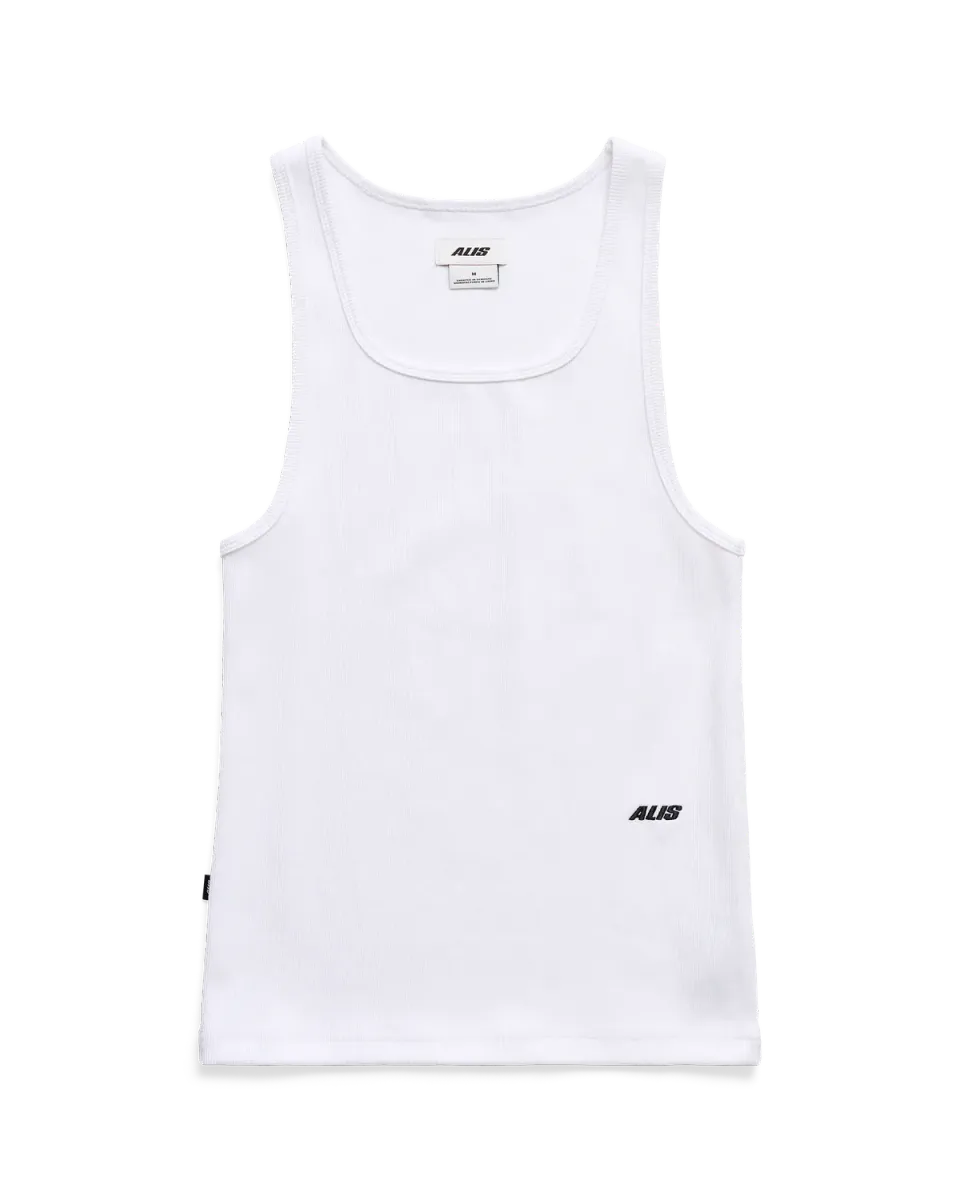 Alis Josh tanktop 3-pak Hvid Sort Sand ribbet