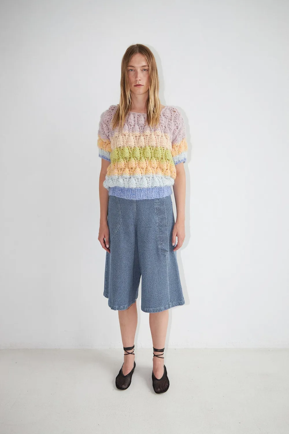 DAWNXDARE Acacia Rainbow strik pistaccio boblemønster