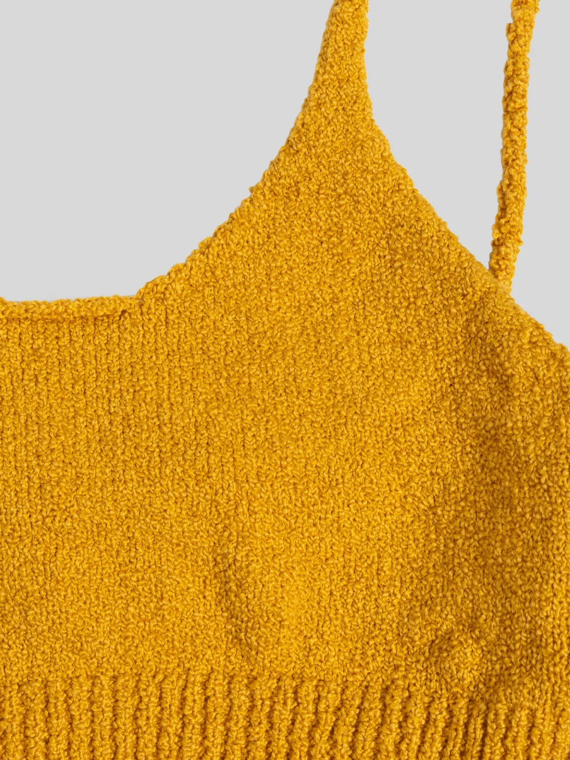 Laneus Knitted Top top dame safran tætsiddende