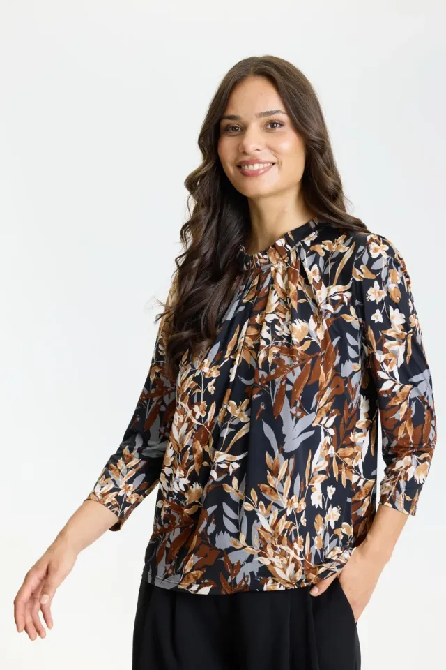 IN FRONT Grazia bluse jersey 3/4 ærme