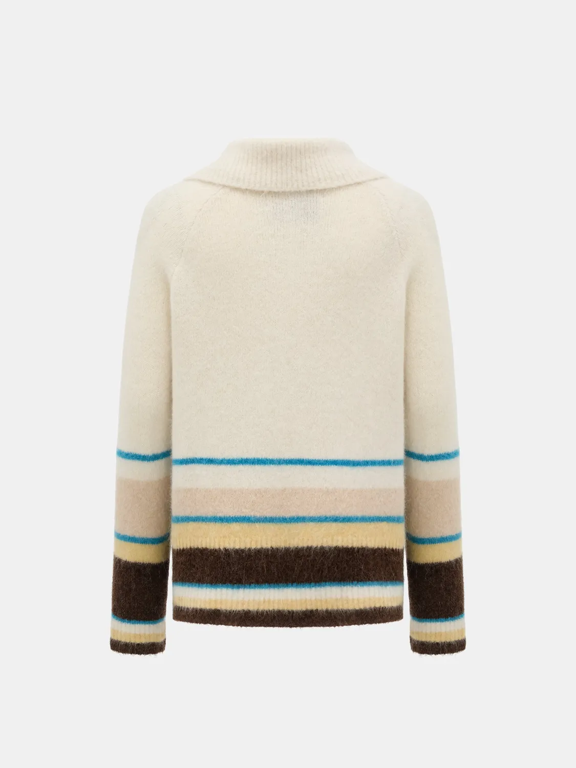 Feng Chen Wang Striped Jacquard Knit Cardigan alpakacardigan flerfarvet